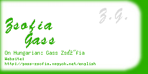 zsofia gass business card